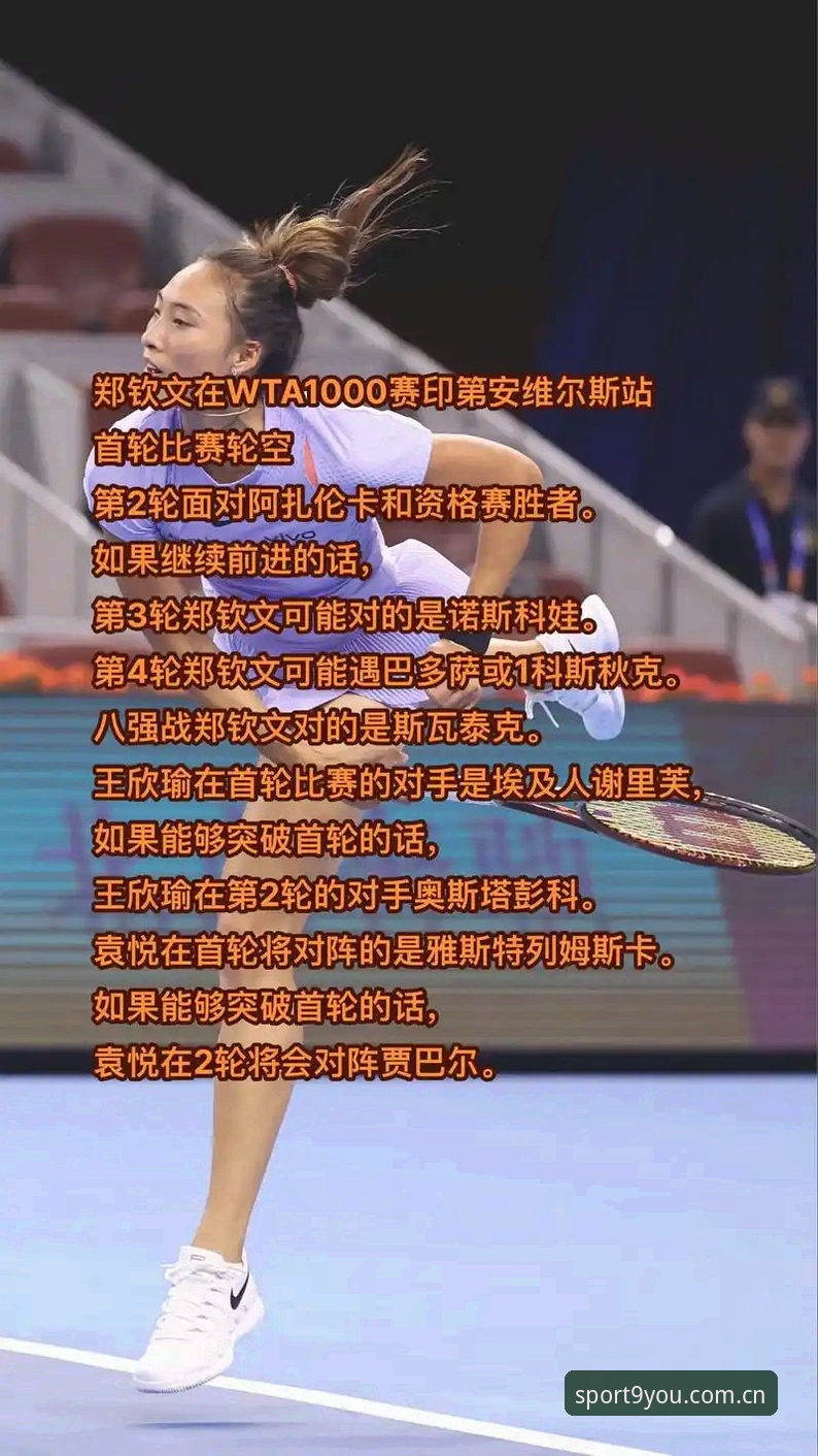 九游体育2025版 法网抽签结果出炉,中国金花郑钦文能否再现去年八强奇迹?